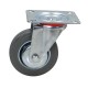 Swivel wheel 100mm rubber with mounting plate, load capacity 70 kg 4021 - 100x30