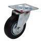 Swivel wheel fi 100mm rubber with mounting plate, load capacity 70 kg 4001 - 100x30