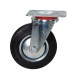 Pasukamas ratas fi 125mm guma su montavimo plokšte, keliamoji galia 100 kg 4001 - 125x37