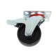 Swivel wheel fi 125mm plastic with a brake with a mounting plate, load capacity 220 kg 4083 - 152x40
