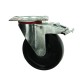 Swivel wheel fi 125mm plastic with a brake with a mounting plate, load capacity 220 kg 4083 - 152x40