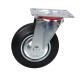 Swivel wheel fi 160mm rubber with mounting plate, load capacity 145 kg 4001 - 160x40