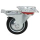 Swivel wheel fi 75mm rubber with brake with mounting plate, load capacity 50 kg 4003 - 75x25
