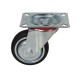 Swivel wheel fi 85mm rubber with mounting plate, load capacity 60 kg 4001 - 85x25