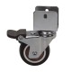 Swivel wheel, diameter 50 mm, rubber, with brake, load capacity 30 kg KM 50U