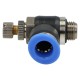 Throttle check valve plug for actuator, G 1/8 GZ, for hose fi 8 mm, plastic
