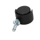 Plastic furniture swivel wheel fi 40mm with a pin, load capacity 25 kg TWS-40