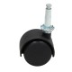 Plastic furniture swivel wheel fi 40mm with a pin, load capacity 25 kg TWS-40