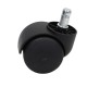 Plastic furniture swivel wheel fi 50mm with a pin, load capacity 30 kg TWFF-50