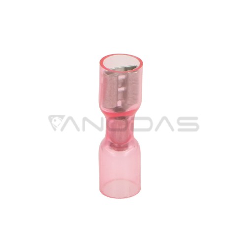 Flat female connector, insulated, with heat-shrinkable sleeve (6.3/0.8mm 0.5-1.5mm2) (10 pcs.)  Flat female connector, insulated, with heat-shrinkable sleeve (6.3/0.8mm 0.5-1.5mm2) (10 pcs.)