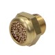 Flat noise silencer, turnkey, G1/8 GZ, brass, sintered bronze