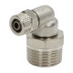 Pneumatinė alkūnė Prisukama 6 mm x 4 mm - 3/8 colio sriegis
