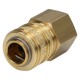 Pneumatic quick coupling DN7.2 type 26, G 1/2 FW, quick coupling socket, brass Pneumatic quick coupling DN7.2 type 26, G 1/2 FW, quick coupling socket, brass