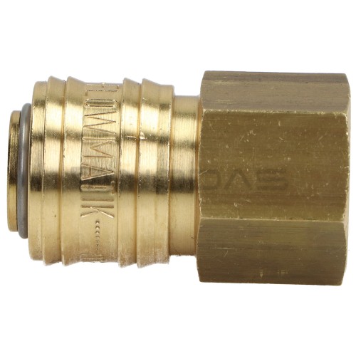 Pneumatic quick coupling DN7.2 type 26, G 1/2 FW, quick coupling socket, brass Pneumatic quick coupling DN7.2 type 26, G 1/2 FW, quick coupling socket, brass