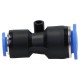 Pneumatic straight plug-in reducing connector, pass-through for hose fi 12-8 mm, plastic