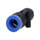 Pneumatic straight plug-in reducing connector, pass-through for hose fi 12-8 mm, plastic