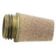 Conical pneumatic noise silencer, G 1/4 GZ, brass with sintered bronze