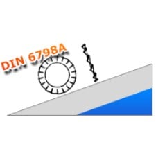 Washer DIN 6798A M2.5 Galvanized Steel - 100 pcs