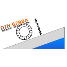 Washer DIN 6798A M3 Galvanized Steel - 100 pcs