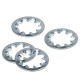 Washer DIN 6797J M6 galvanized steel. (100 pcs.)