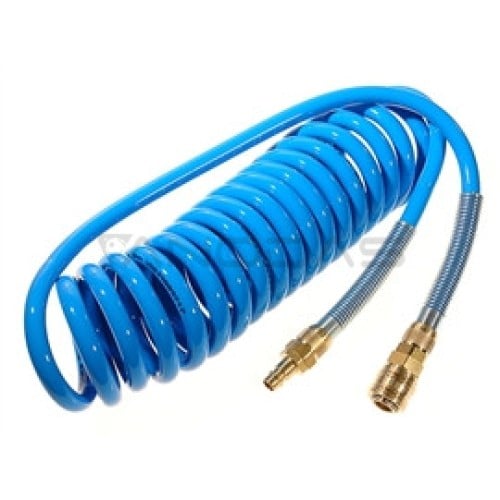 PU pneumatinis kabelis 8x12mm spiralė 2.5m su jungiamosiomis detalėmis  PU pneumatinis kabelis 8x12mm spiralė 2.5m su jungiamosiomis detalėmis