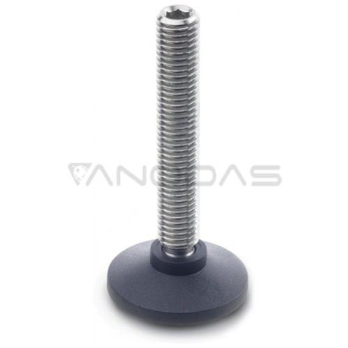 Adjustable presser foot GN 638-25-M8-35-NI - stainless steel, plastic presser foot Adjustable presser foot GN 638-25-M8-35-NI - stainless steel, plastic presser foot