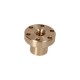 Brown trapezoidal nut with collar 16x4 Left-handed