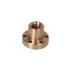 Brown trapezoidal nut with collar 18x4