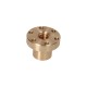 Brown trapezoidal nut with collar 18x4 Left-handed