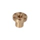 Brown trapezoidal nut with collar 20x4 Left-handed