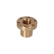 Brown trapezoidal nut with collar 28x5