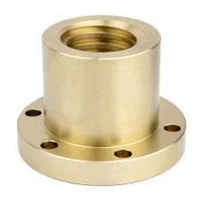 Brown trapezoidal nut with collar 28x5