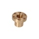 Brown trapezoidal nut with collar 30x6