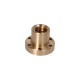 Brown trapezoidal nut with collar 30x6 Left-handed