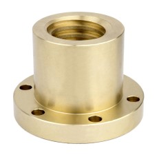 Brown trapezoidal nut with collar 60x9