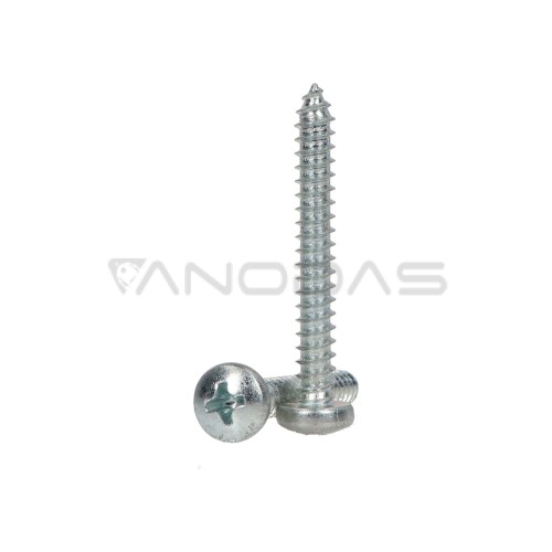Self-tapping screw DIN 7981 ST4.2x13 galvanized white (100 pcs.)  Self-tapping screw DIN 7981 ST4.2x13 galvanized white (100 pcs.)