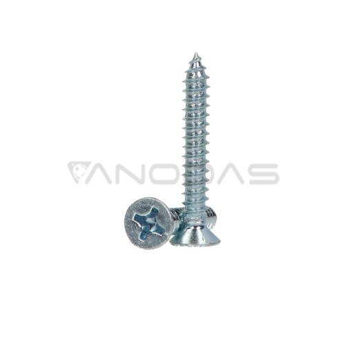 Savisriegis varžtas DIN 7982 ST4.2x13, baltai cinkuotas (100 vnt.)  Savisriegis varžtas DIN 7982 ST4.2x13, baltai cinkuotas (100 vnt.)