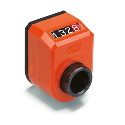 Digital position indicator DD51-AN-0075-D-C2 - direct drive, 4-digit counter, technopolymer housing orange Digital position indicator DD51-AN-0075-D-C2 - direct drive, 4-digit counter, technopolymer housing orange