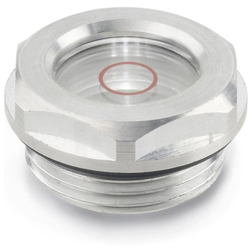 Liquid level indicator GN 744-14-G1/2-A - aluminum/transparent plastic Liquid level indicator GN 744-14-G1/2-A - aluminum/transparent plastic