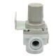 Slėgio reduktorius 1/2" SAR400S (SAR 400-G04BGs) mažesnė versija, įmontuotas manometras
