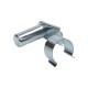 Pins with spring protection for fork joints 10x40mm AN124, white galvanized steel