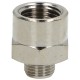 Threaded reduction connector, nipple reduction, G1/8 GZ - G 1/4 GW, nickel-plated brass
