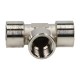 Threaded T-piece WWW, 3 x G 3/8 GW, nickel-plated brass