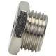 Threaded reduction G 1/2 GZ - G 1/8 GW, cylindrical thread, nickel-plated brass