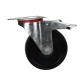 Swivel wheel fi 125mm plastic with brake with mounting plate, load capacity 220 kg 4083 - 152x40