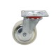Swivel wheel fi 100mm rubber with mounting plate, load capacity 90 kg 4084 - 100x34