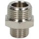 Threaded reducing nipple G 1/4 GZ - G 3/8 GZ, nipple reduction, nickel-plated brass