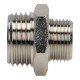 Threaded reducing nipple G 3/8 GZ - G 1/2 GZ, nipple reduction, nickel-plated brass