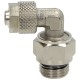 Susukta kampu pasukama pneumatinė jungtis, G 1/4 M, žarnai fi 8x6 mm, nikeliuotas žalvaris