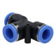 Pneumatic T-piece, plug-in, for 4 mm hose, plastic Pneumatic T-piece, plug-in, for 4 mm hose, plastic